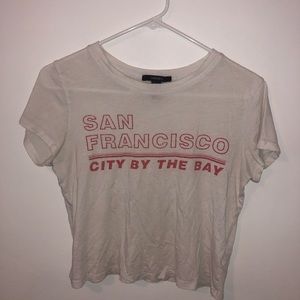 forever 21 graphic cropped tee
